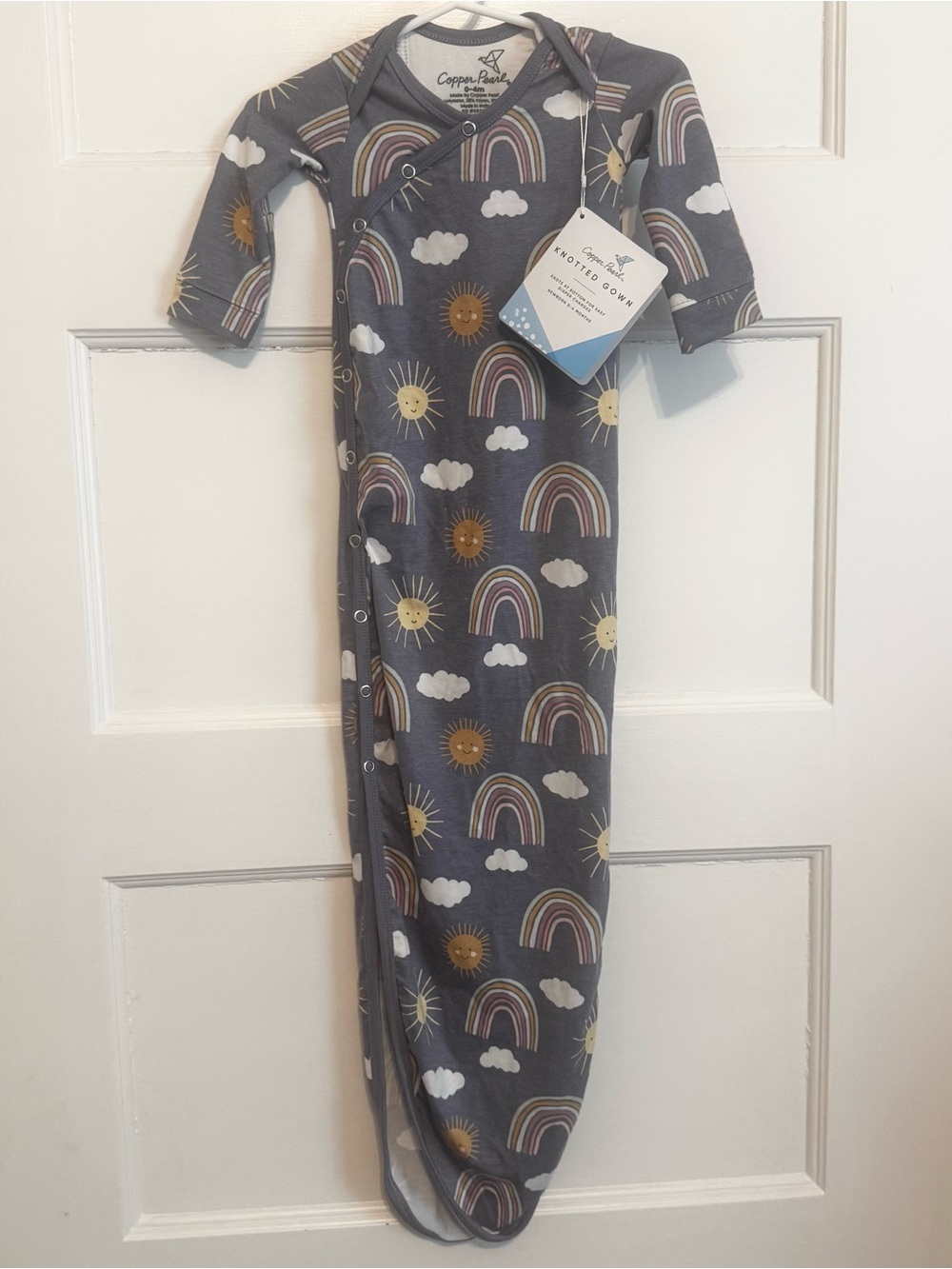 Copper Pearl Hope Newborn Knotted Gown NWT 0-4 Months
